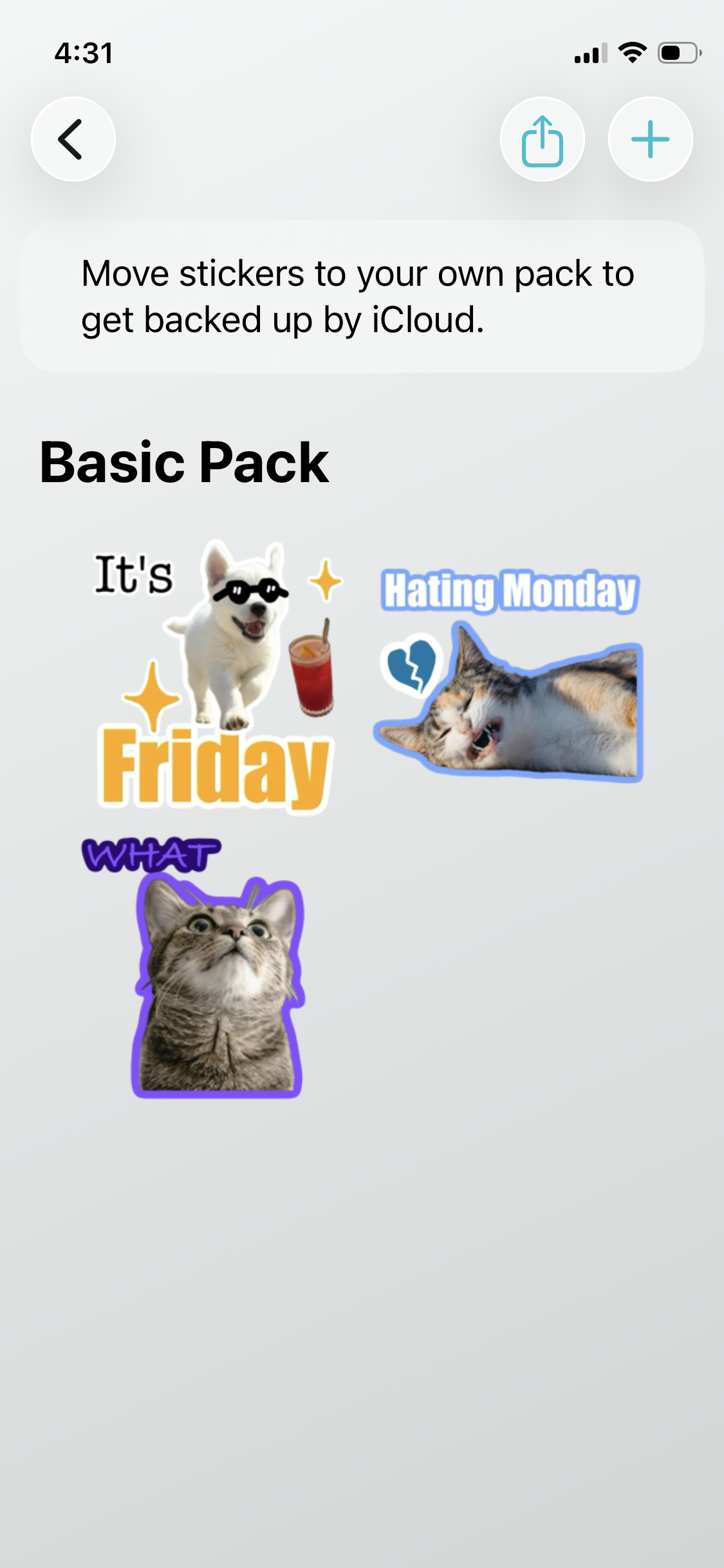Create 3 Stickers to upload